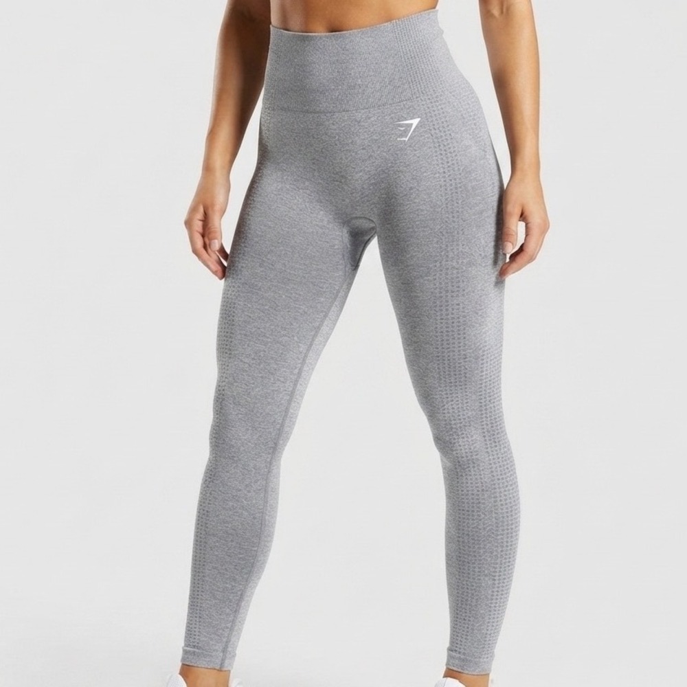 Gymshark Vital Seamless Leggings Light Grey Marl High Waisted Womens XS